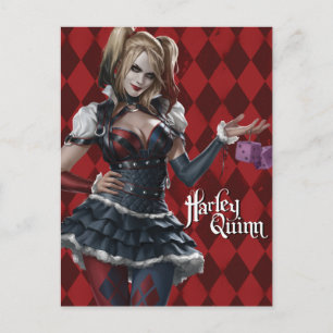 Cartão Postal Harley Quinn Com Felpudo