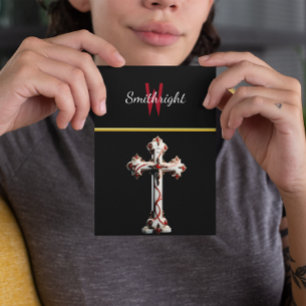 Cartão Postal Harmonia Contrária: Cruz Vermelha e Branca em Pret