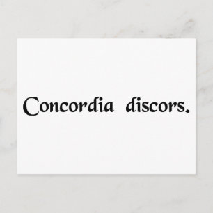 Cartão Postal Harmonia discordante