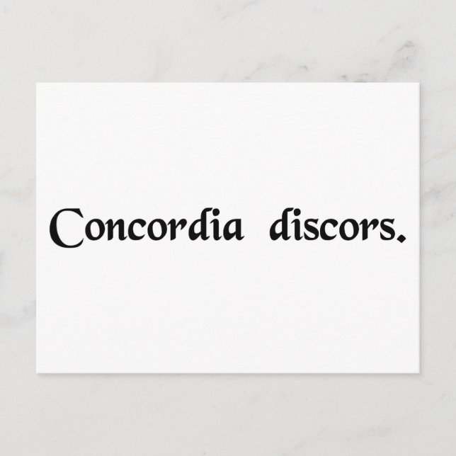 Cartão Postal Harmonia discordante (Frente)