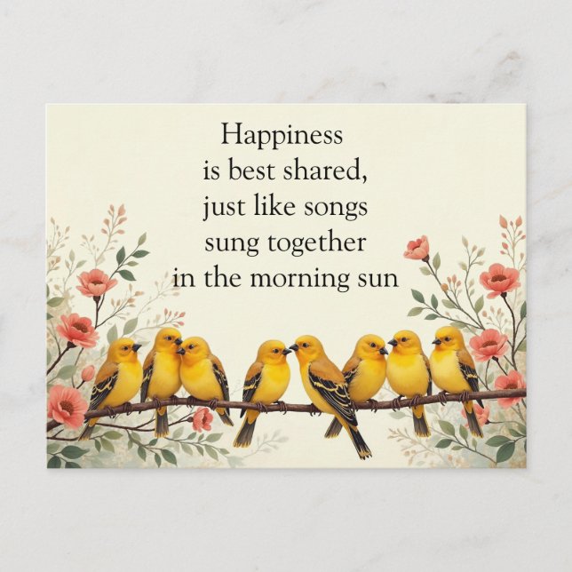 Cartão Postal Harmonia em Bloom (Frente)