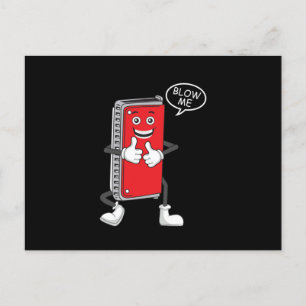 Cartão Postal Harmonica me soprar dote de Banda do instrumento B