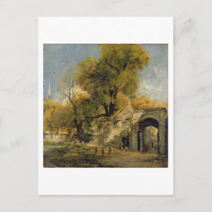 Cartão Postal Harnham Gate, Salisbury, c.1820-21 (petróleo na ca