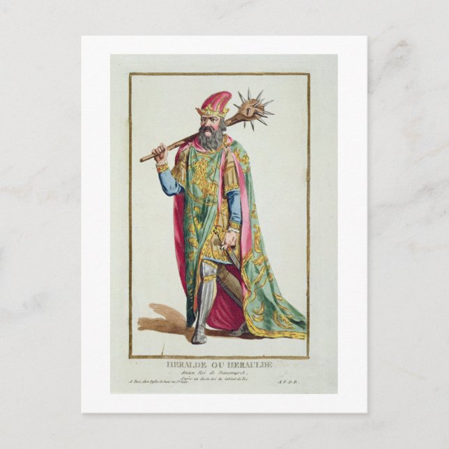 Cartão Postal Harold, Rei da Dinamarca de "Receuil des Estampes (Frente)