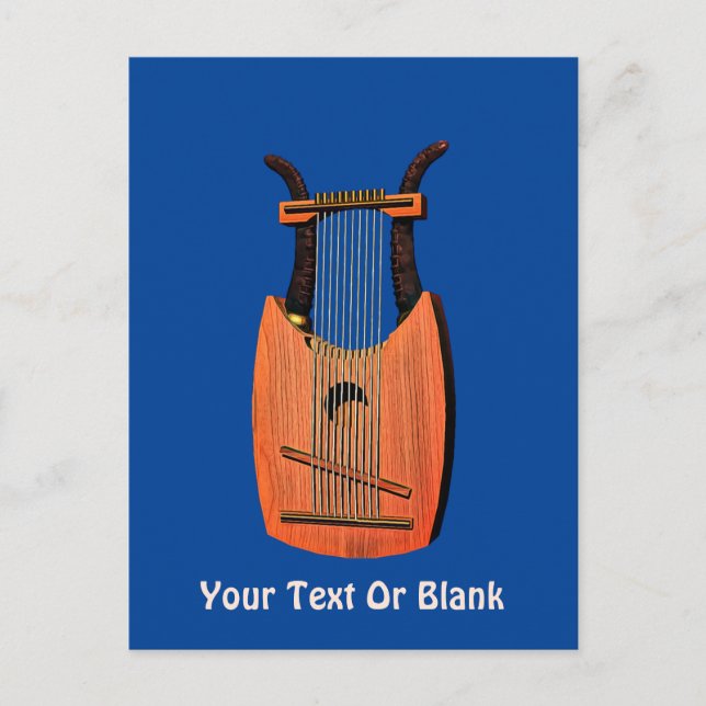 Cartão Postal Harp do Rei David (Frente)