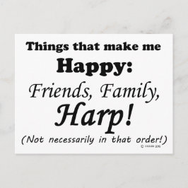 Cartão Postal Harp Me Torna Feliz