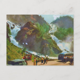 Cartão Postal Harperigoso, queda de água de Latefoss, Noruega, V