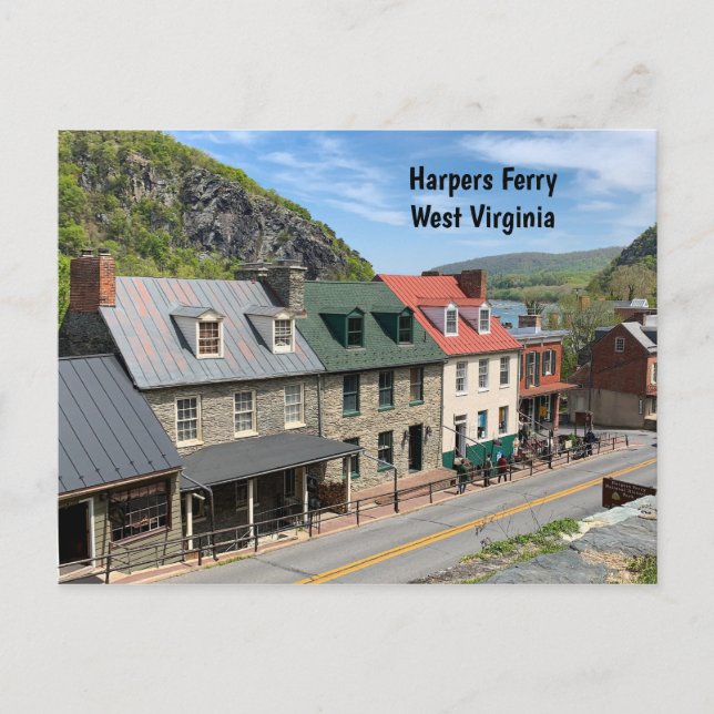 Cartão Postal Harpers Ferry, Virgínia Ocidental (Frente)