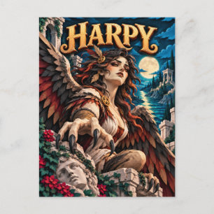 Cartão Postal Hárpia, Monstro de Corte de Papel