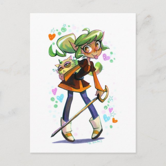 Cartão Postal Harpy Gee (Frente)