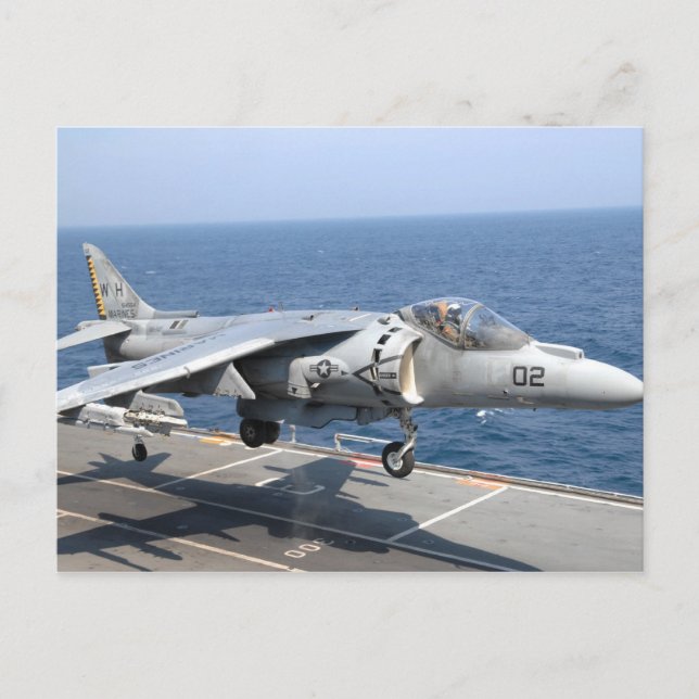 Cartão postal Harrier AV-8B (Frente)
