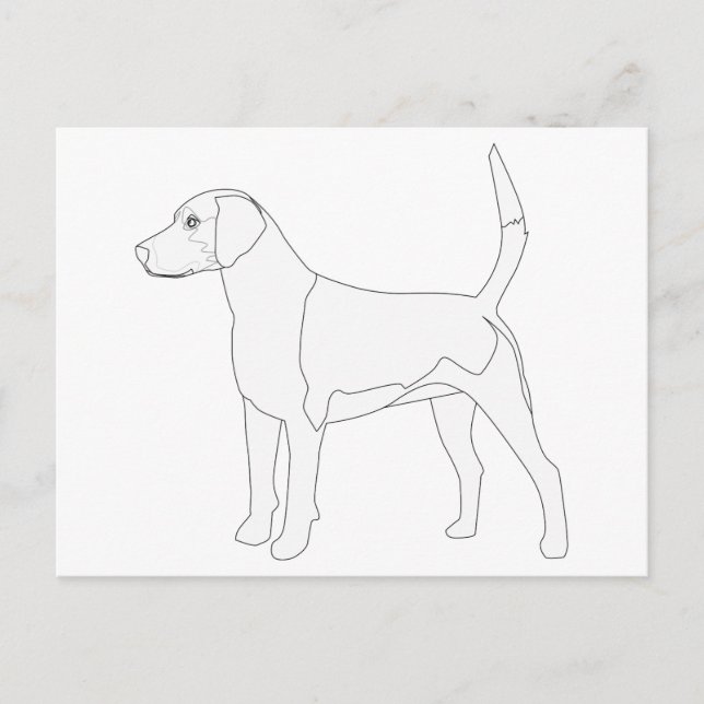 Cartão Postal Harrier Ready to Color Design (Frente)