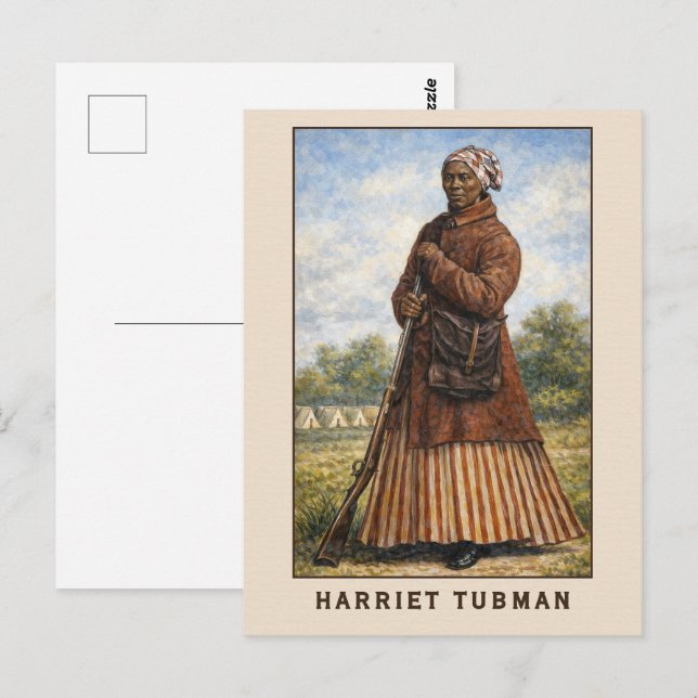 Cartão Postal Harriet Tubman Art In Color (Frente/Verso)