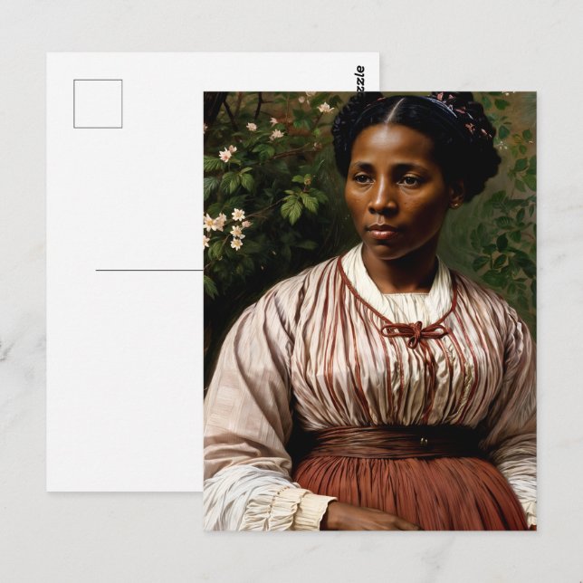 Cartão Postal Harriet Tubman Original Art (Frente/Verso)