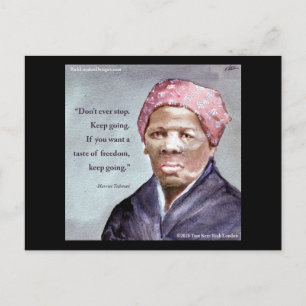 Cartão Postal Harriet Tubman & Quote