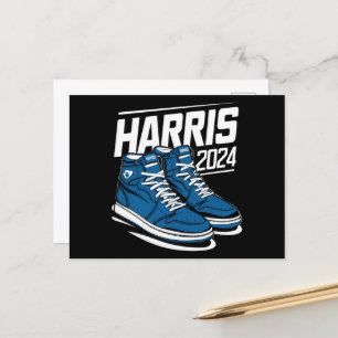 Cartão Postal Harris 24 Votem Presidente Kamala Eleitores