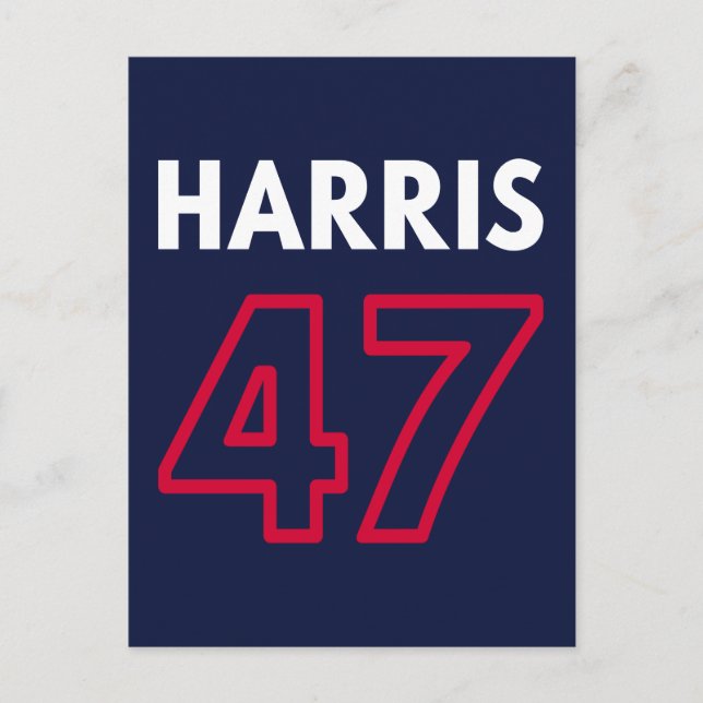 Cartão Postal Harris 47 III - Kamala Harris Para Presidente (Frente)