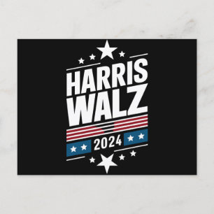 Cartão Postal Harris Waltz 2024 Kamala Harris Tim Waltz 2024 
