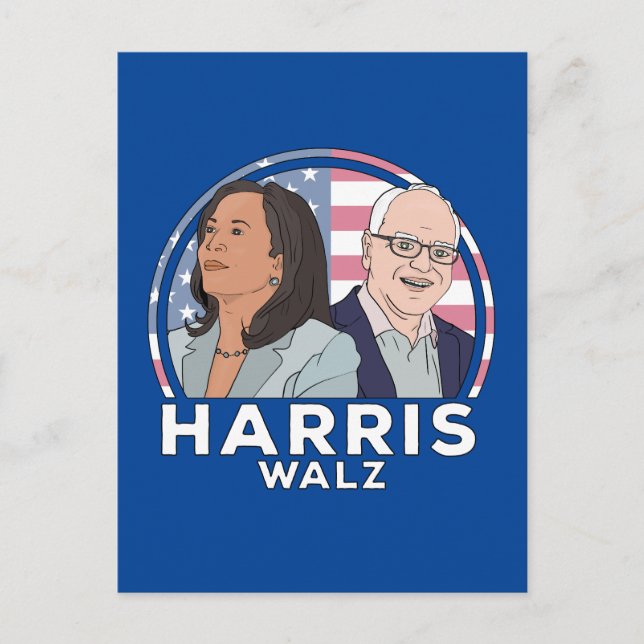 Cartão Postal Harris Walz Election (Frente)