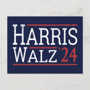 Cartão Postal Harris Walz Eleição 2024 I