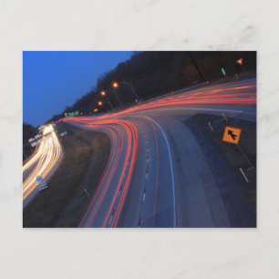 Cartão Postal Harrisburg Pensilvânia I-81 Light Trails em Dusk