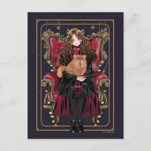 Cartão Postal HARRY POTTER™   Anime Hermione Granger Sentado