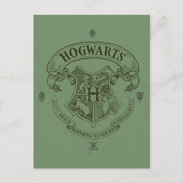 Cartão Postal Harry Potter| Bandeiras Hogwarts (Frente)