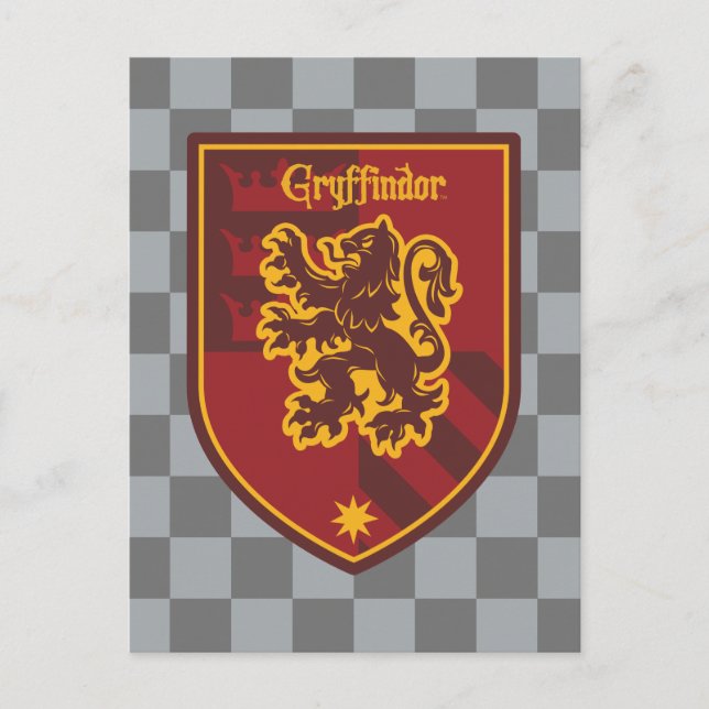 Cartão Postal Harry Potter | Brasão de Orgulho da Casa Gryffindo (Frente)