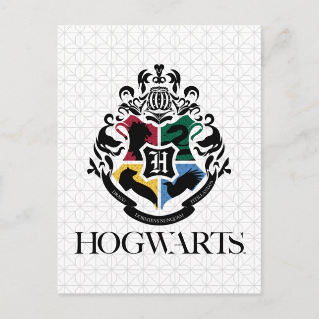 Cartão Postal Harry Potter | Brasão de Orgulho da Escola HOGWART (Frente)