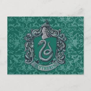 Cartão Postal Harry Potter   Brasão de Slytherin Verde