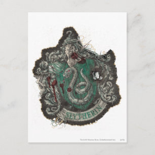 Cartão Postal Harry Potter   Brasão de Slytherin - Vintage