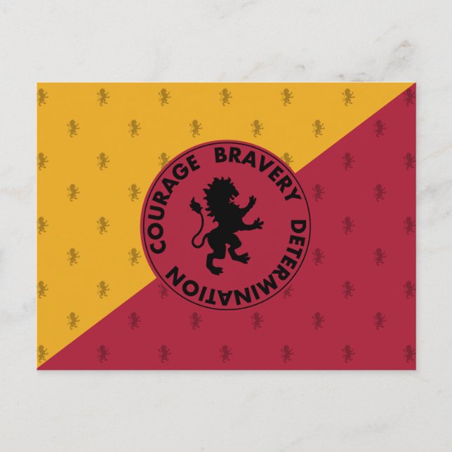 Cartão Postal Harry Potter | Características da Casa GRYFFINDOR™ (Frente)