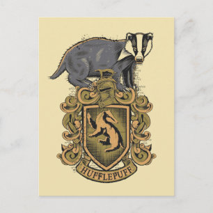 Cartão Postal Harry Potter Descanso de Hufflepuff com Badger