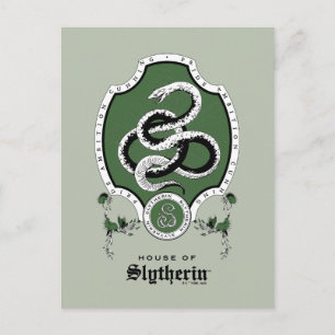 Cartão Postal HARRY POTTER™ Desenho Delicado SLYTHERIN™ Crest