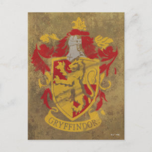 Cartão Postal Harry Potter Gryffindor - Retro House Crest