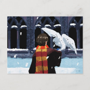 Cartão Postal HARRY POTTER™ & Hedwig na Neve
