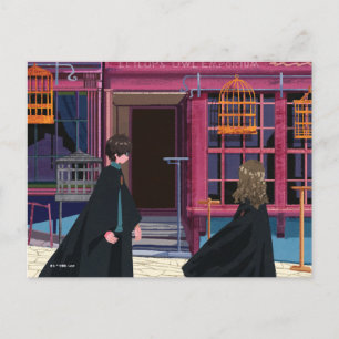 Cartão Postal HARRY POTTER™ & Hermione no Eeylops Owl Emporium