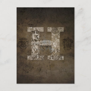 Cartão Postal Harry Potter Monograma de Hogwarts