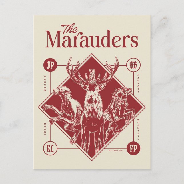 Cartão Postal HARRY POTTER™ Os Malfeitores Animagus Graphic (Frente)