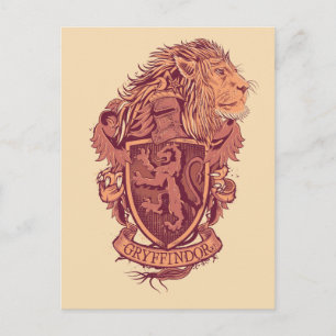 Cartão Postal Harry Potter Paixão De Leão Gryffindor