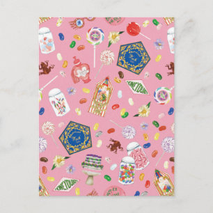 Cartão Postal HARRY POTTER™   Rãs de Chocolate e Padrão de Doces