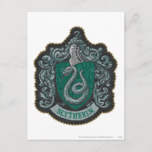 Cartão Postal Harry Potter   Retro Brasão Poderoso Slytherin