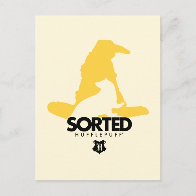 Cartão Postal Harry Potter | Selecionado para a Casa HUFFLEPUFF™ (Frente)