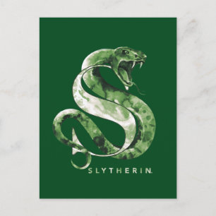 Cartão Postal Harry Potter   SLYTHERIN™ Cobra Aquarela