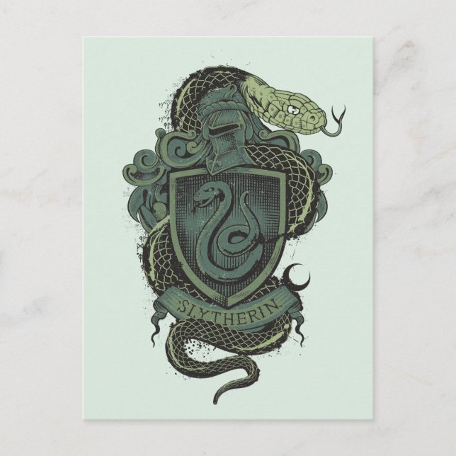 Cartão Postal Harry Potter | Slytherin Crest (Frente)