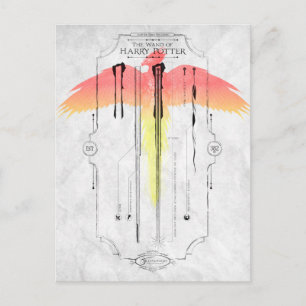 Cartão Postal Harry Potter Spell Harry Wand Infographics