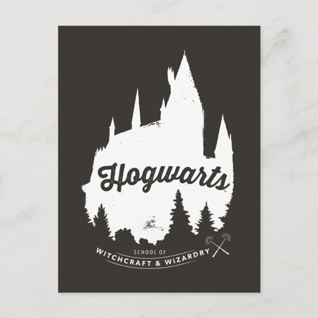 Cartão Postal Harry Potter | Tipografia do Castelo HOGWARTS™ (Frente)