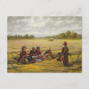Cartão Postal Harvesters em Sun, Berkshire, 1865