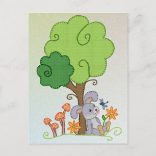 Cartão Postal Hase unterm Baum
