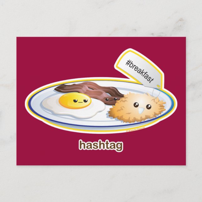 Cartão Postal Hashtag (Frente)